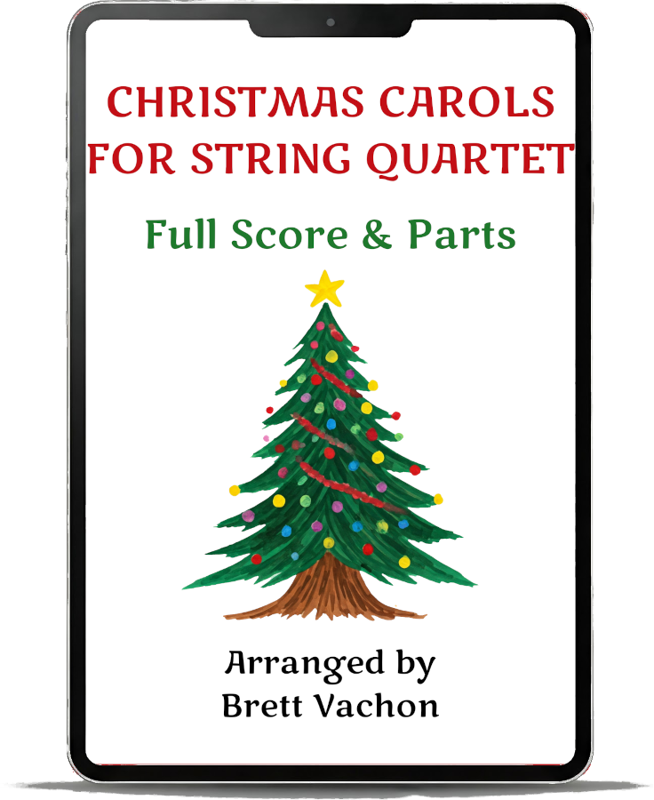 Christmas carols for String Quartet title page mockup